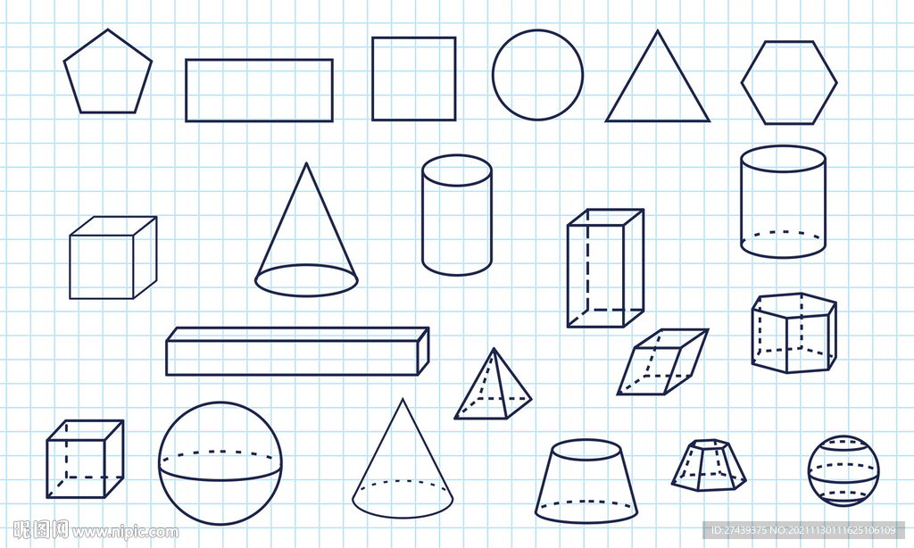 几何图形线条图