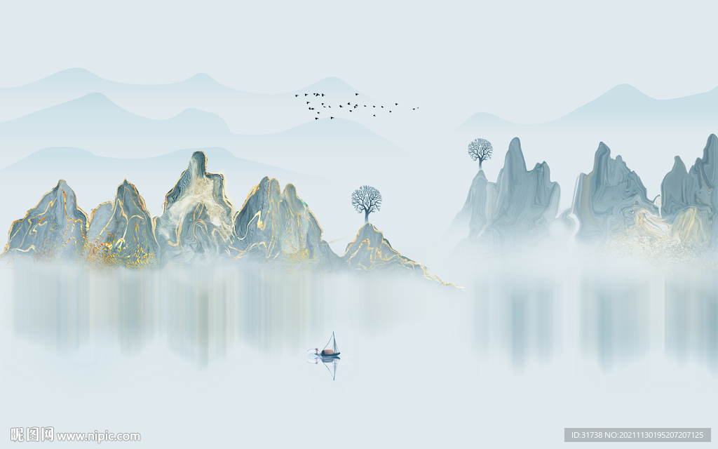 新中式意境山水装饰画