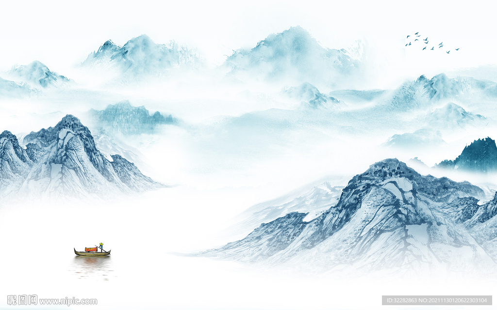 意境 新客厅山水 TIF分层画