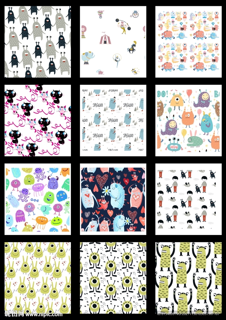卡通满身印花图片