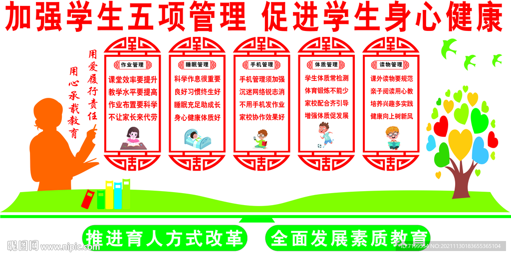 加强五项管理 促进学生身心健康
