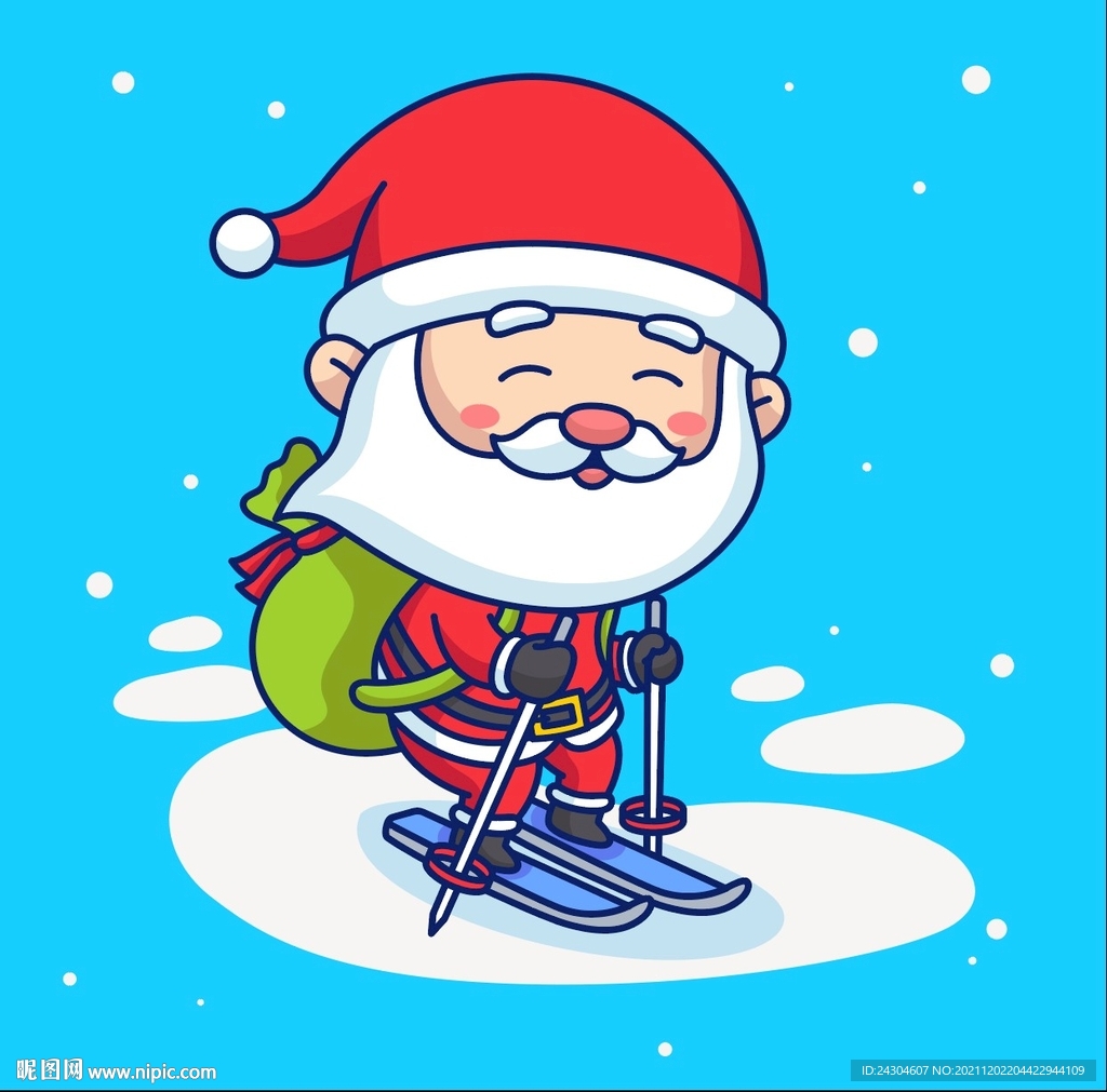 卡通矢量圣诞老人设计素材