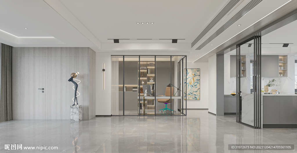 现代客厅场景 家具场景