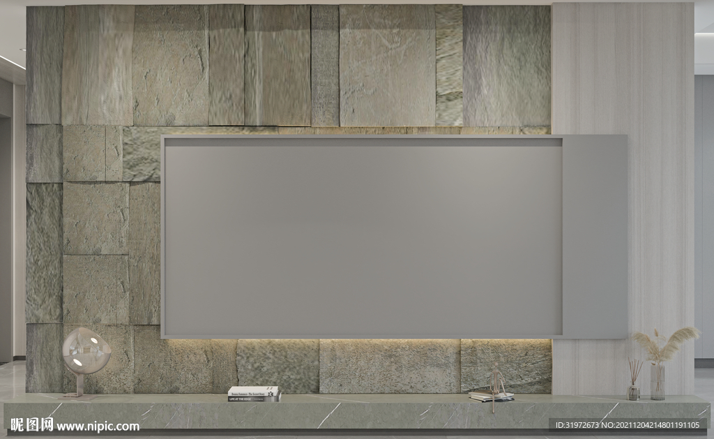 3D电视墙 客厅电视背景墙