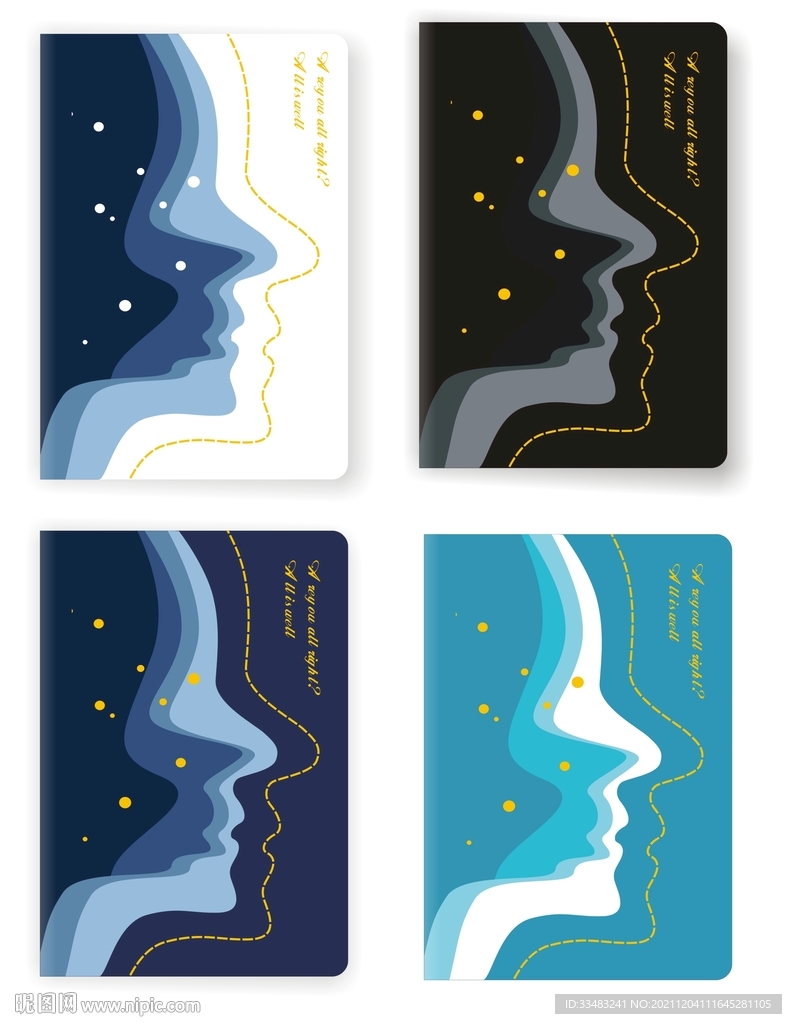 笔记本 本子 记事本 侧脸