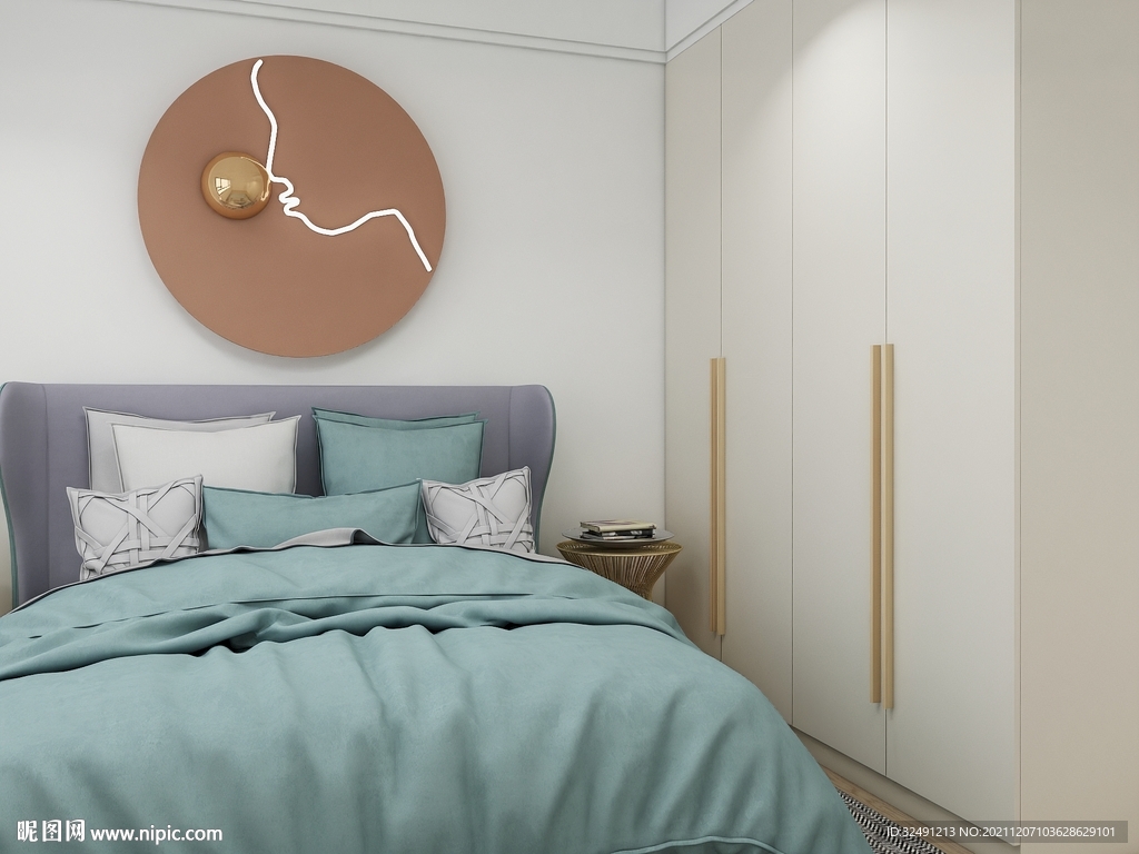 全屋定制现代卧室衣柜效果图