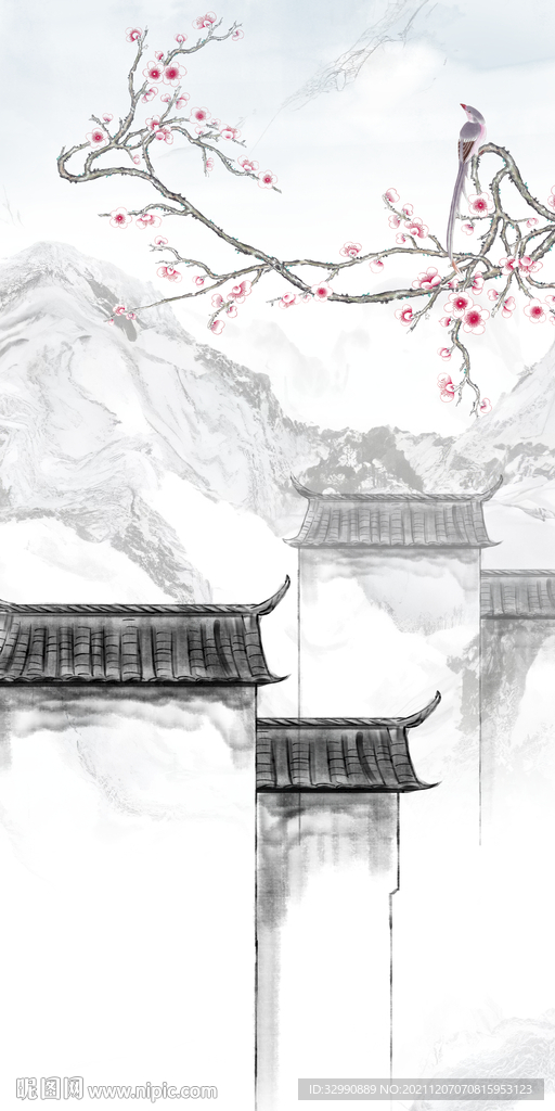 别墅 最新玄关山水 TIF分层