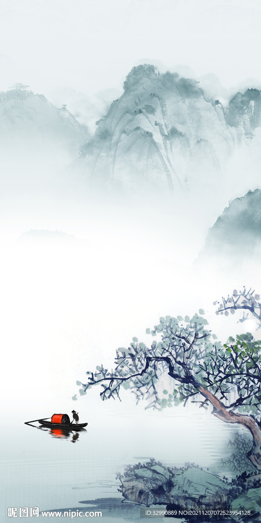 高清最新玄关山水 TIF分层