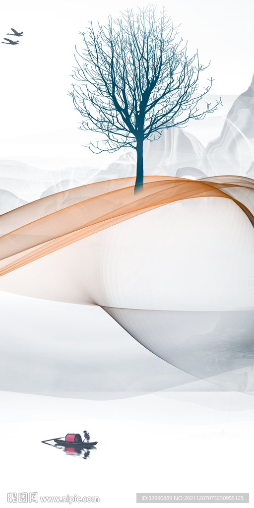 人气 最新玄关山水 TIF分层