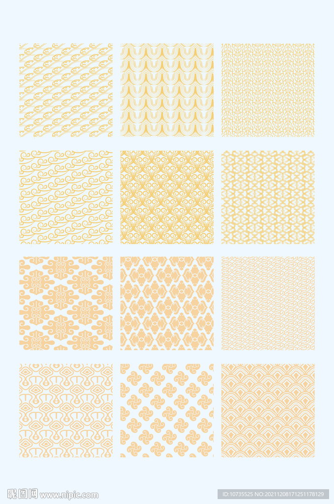 AI矢量欧式花纹底纹