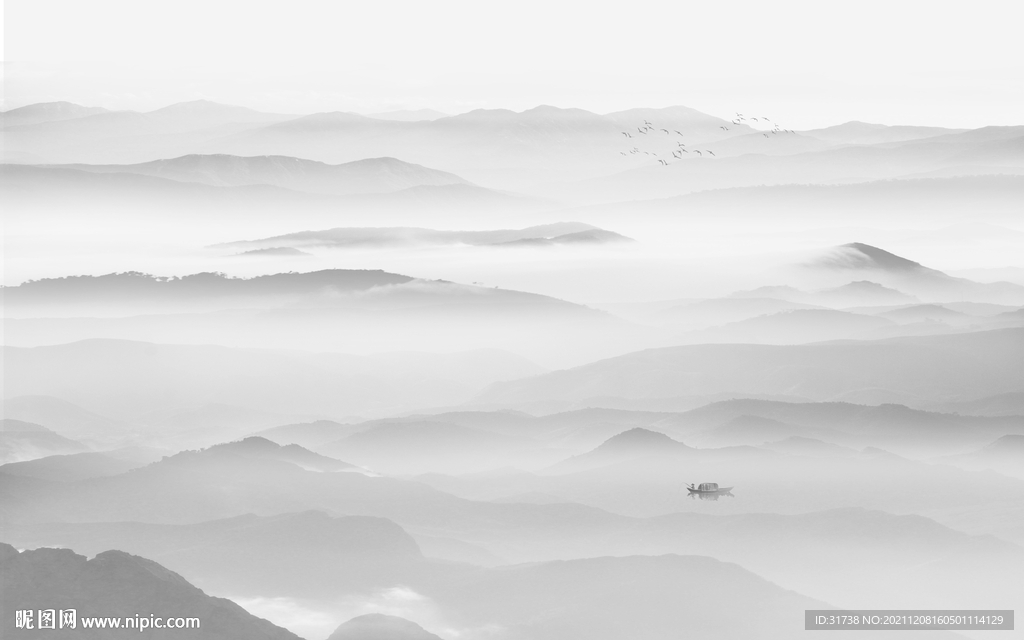 爆款 客厅意境山水画