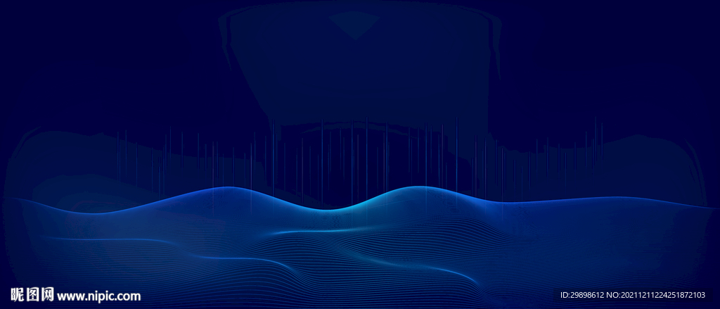 蓝色概念未来科技互联网通讯年会