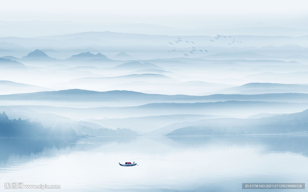 最新中式客厅山水画