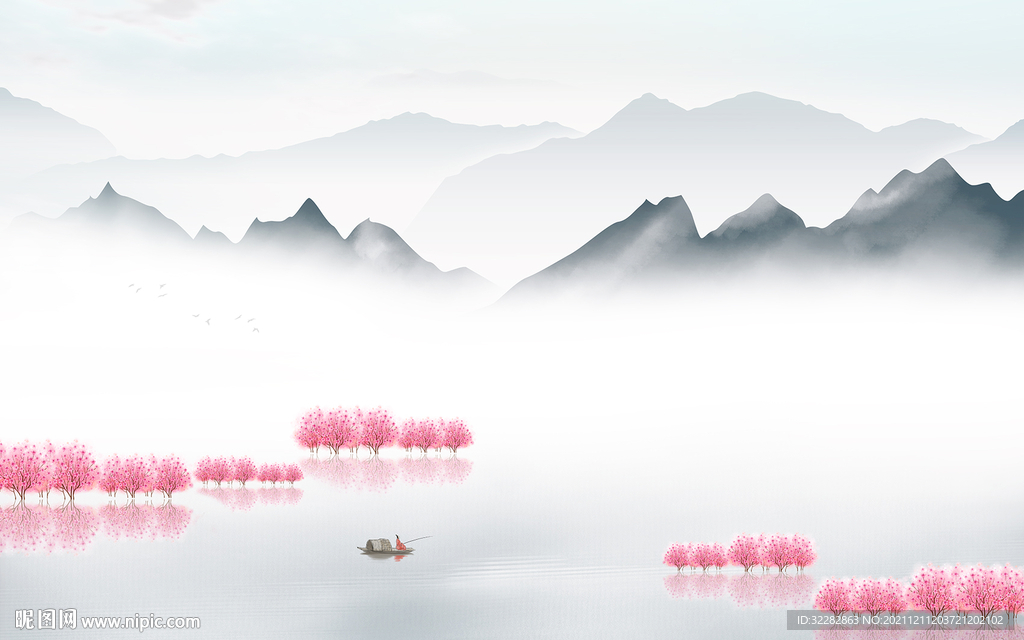 爆款最新客厅山水 TIF分层