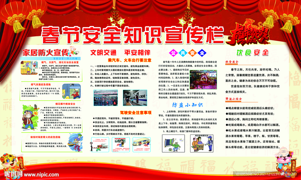 2022春节安全宣传栏