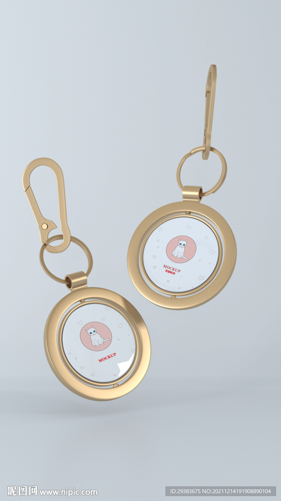 钥匙扣钥匙挂饰样机