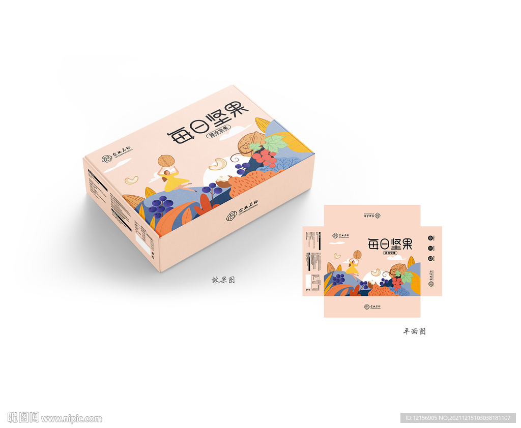 每日坚果礼盒平面图