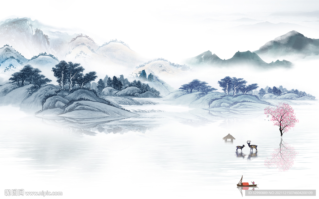 人气意境山水新画 TIF分层