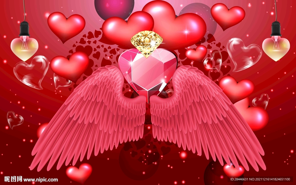 网红翅膀直播背景墙