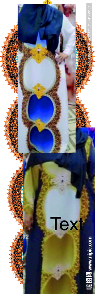 圆圈花 几何花 渐变定位花  