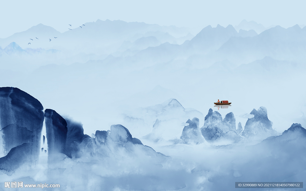 客厅爆款山水新画 TIF分层