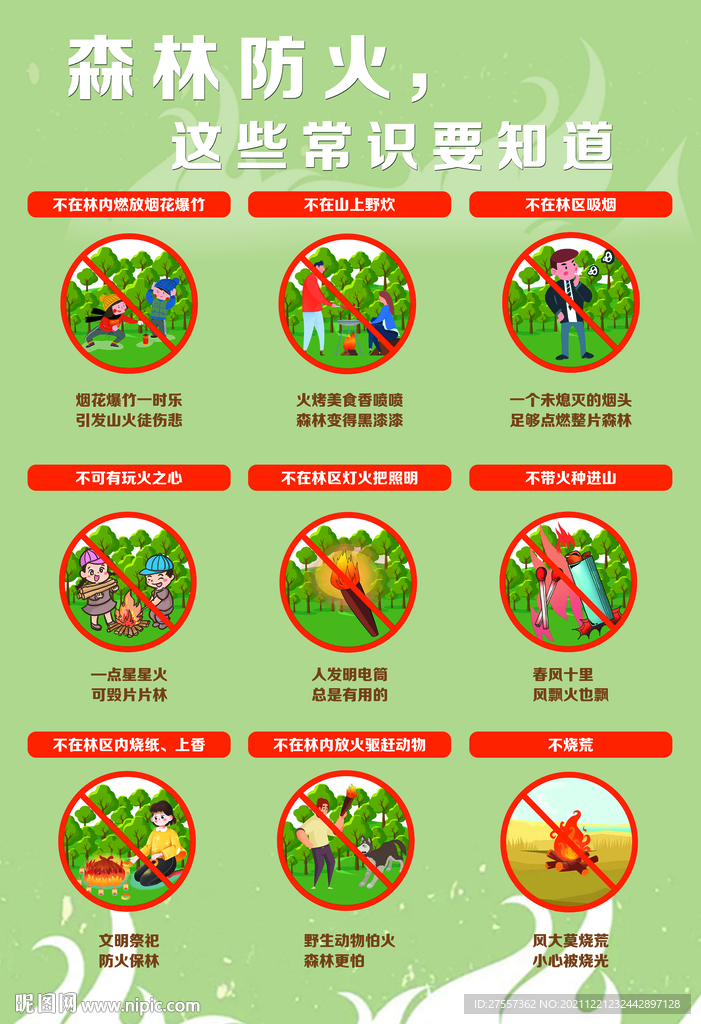 漫画森林防火常识