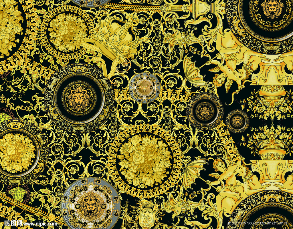 欧式花型 花朵  大牌男装 