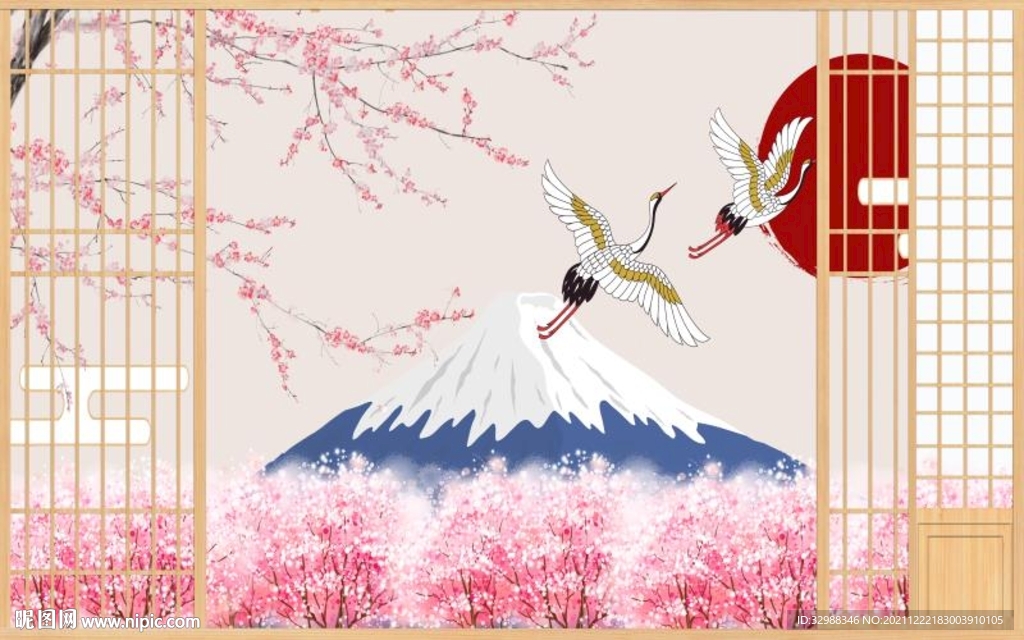 日式料理背景墙图片