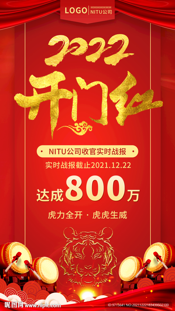 公司2022虎年开门红业绩贺报