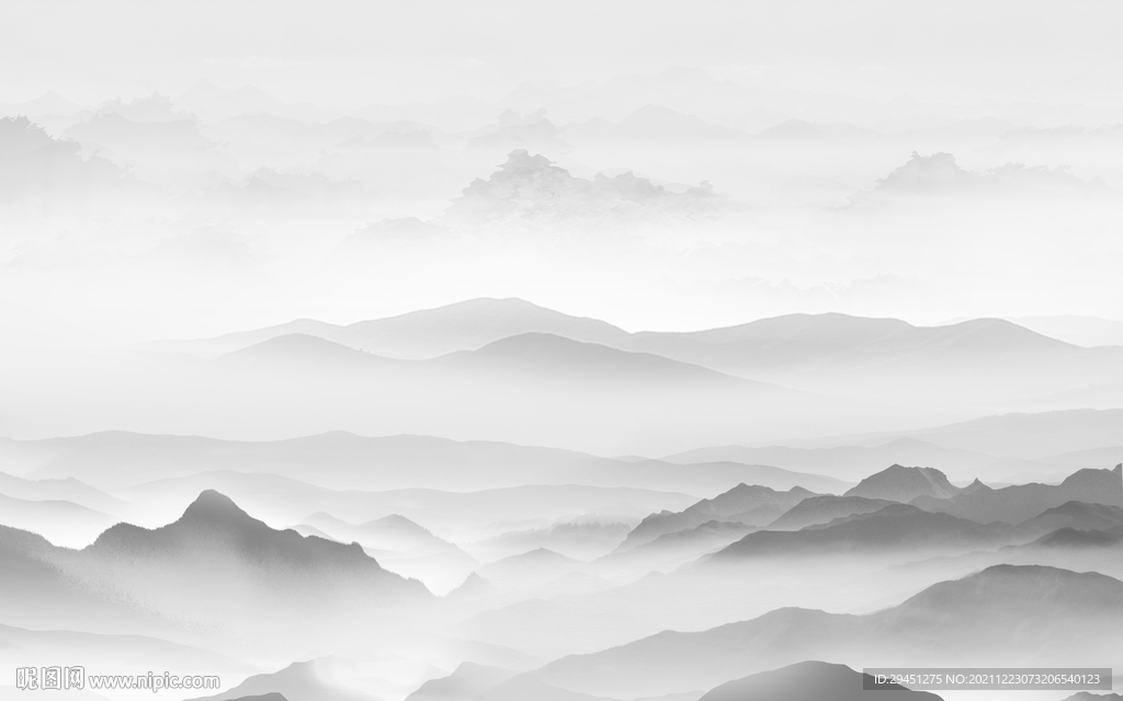 客厅 山水电视背景 tif分层