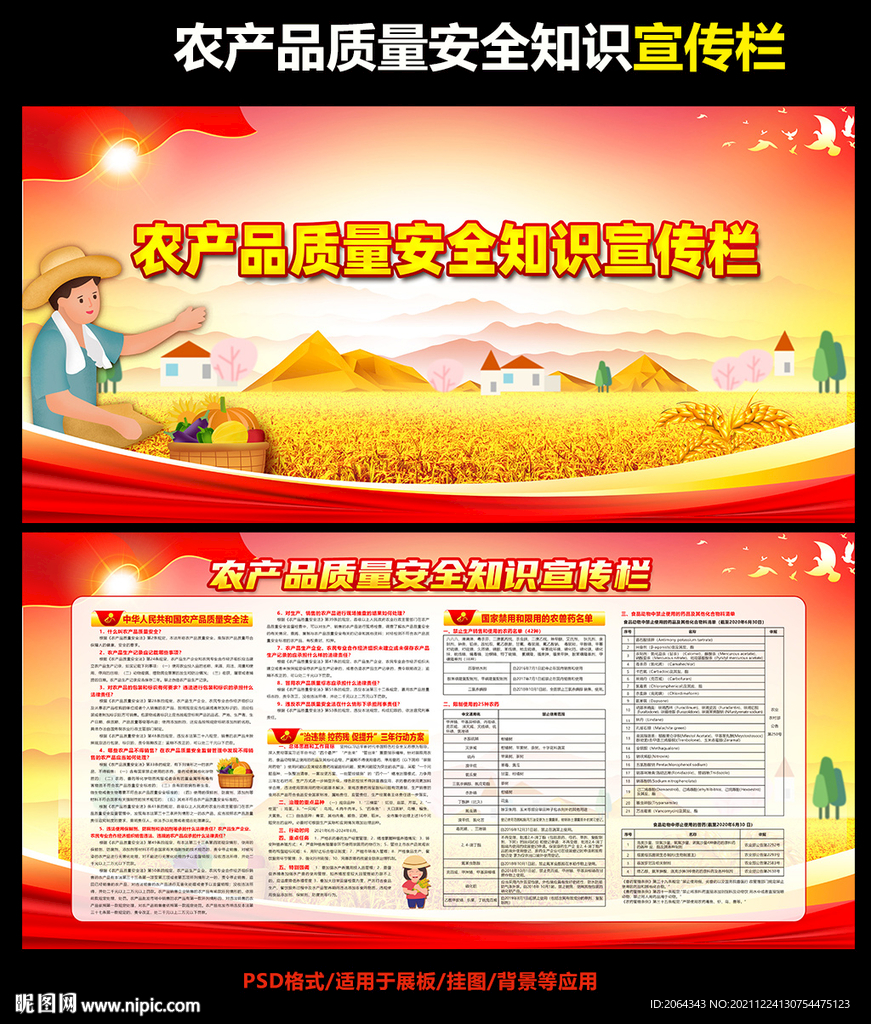 农产品质量安全知识宣传栏