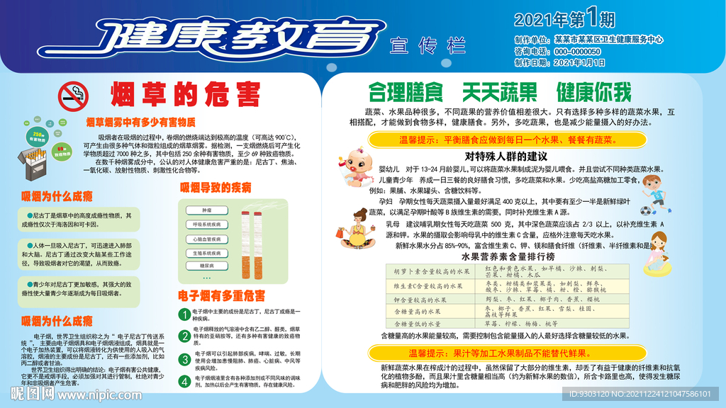 健康教育宣传展板