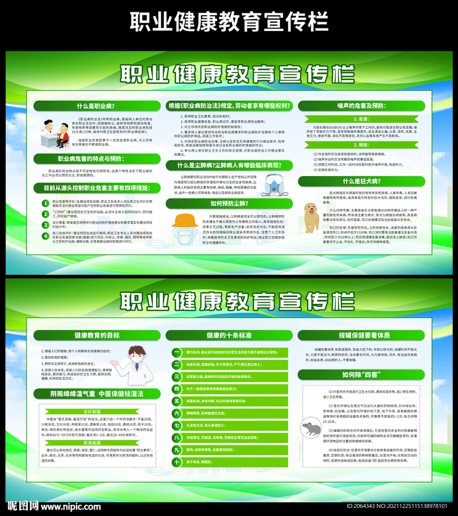 职业健康教育宣传栏