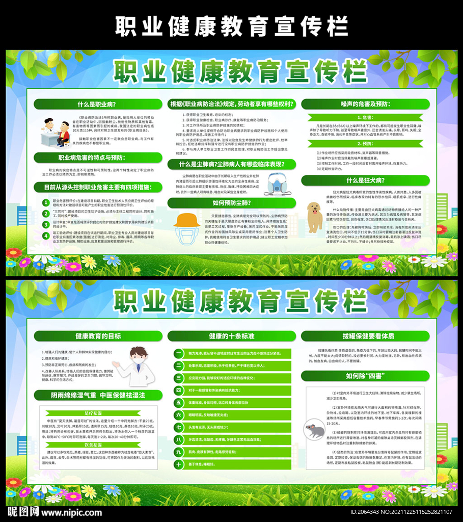职业健康教育宣传板报