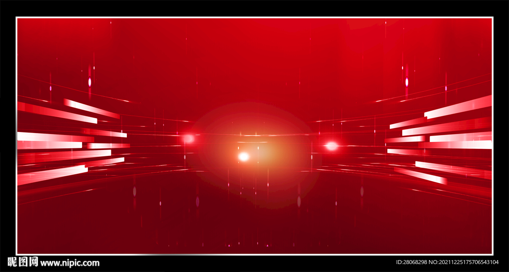红色科技光效背景