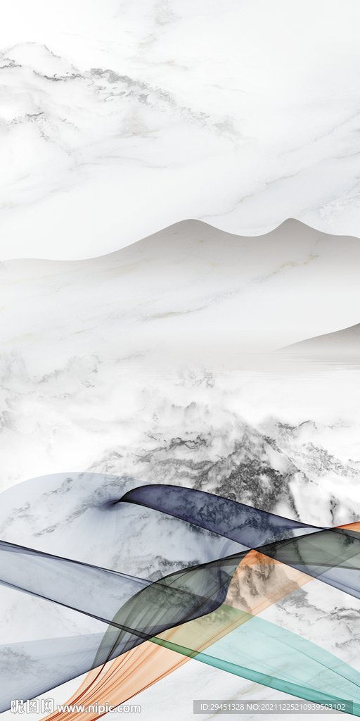 线条现代玄关画 TIF分层图