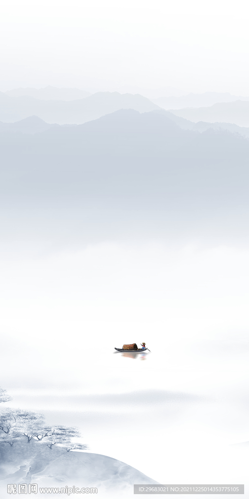 中式 新玄关山水图 TIF分层