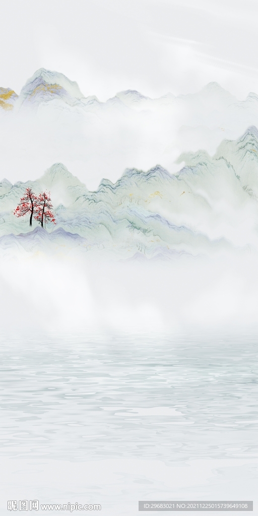 最新玄关山水画 TIF分层