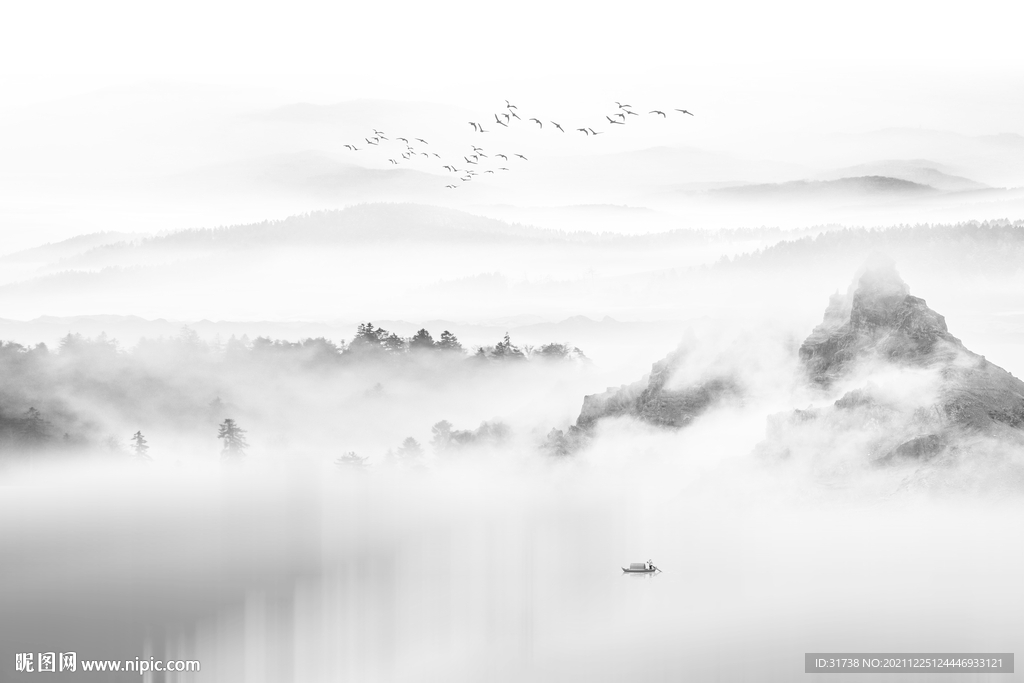 中国风意境山水画