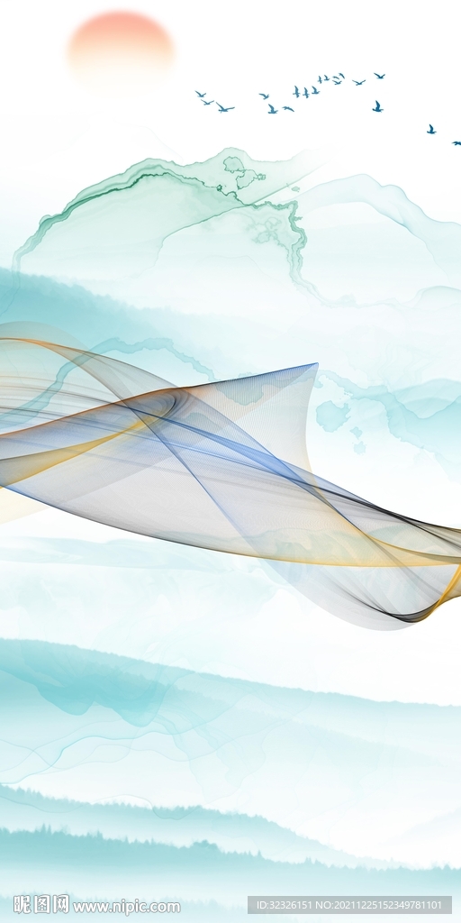 简约现代玄关框画 TiF分层