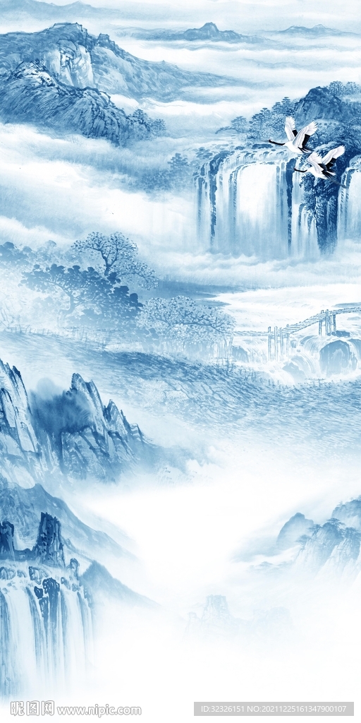 简约玄关背景墙画 TiF分层