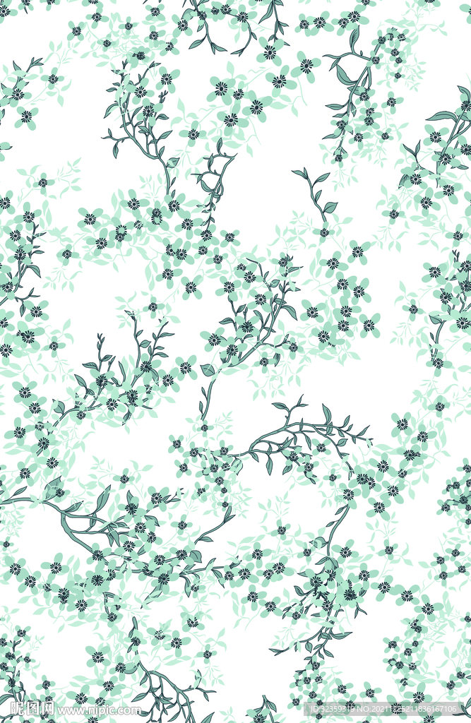 大牌 树枝 数码 印花 梅花