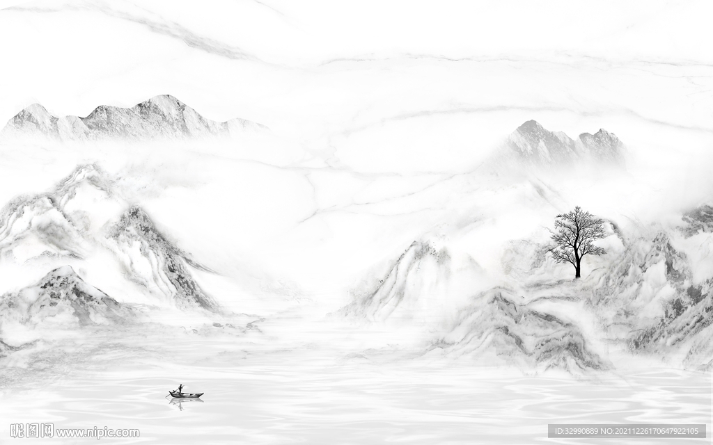 客厅爵士白背景画 TIF文件