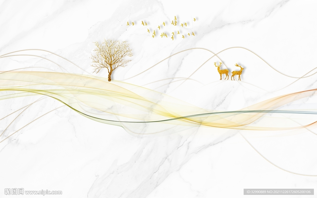 中国风爵士白背景画 TIF文件