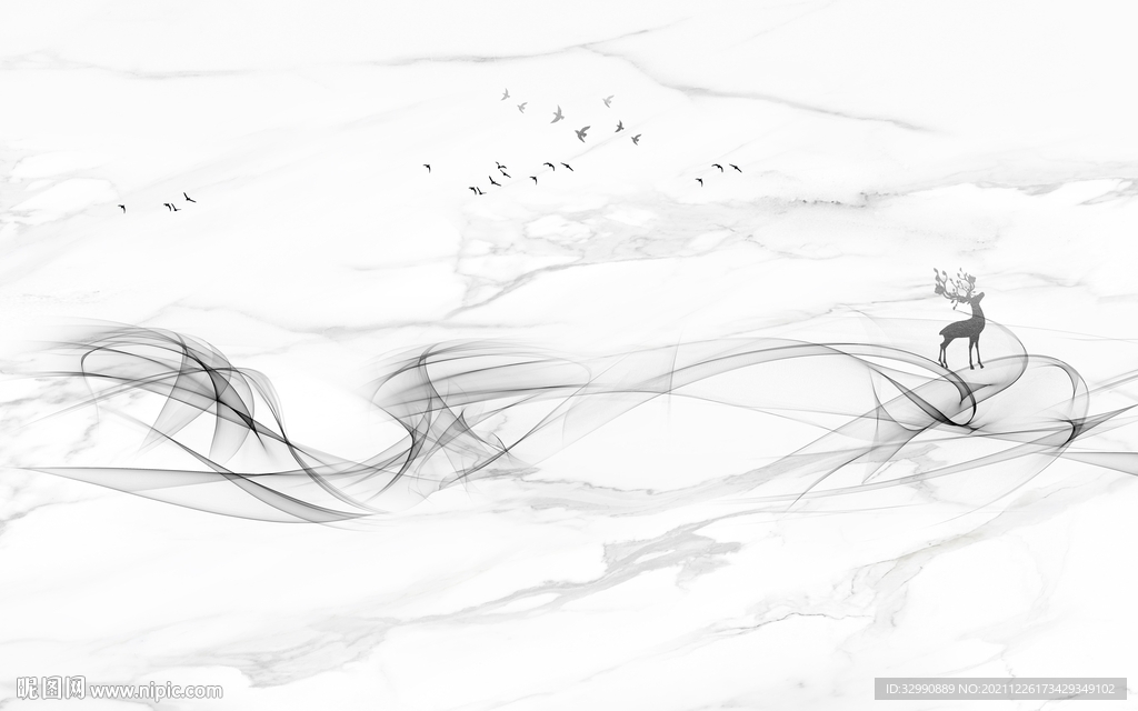 大气 爵士白背景画 TIF文件