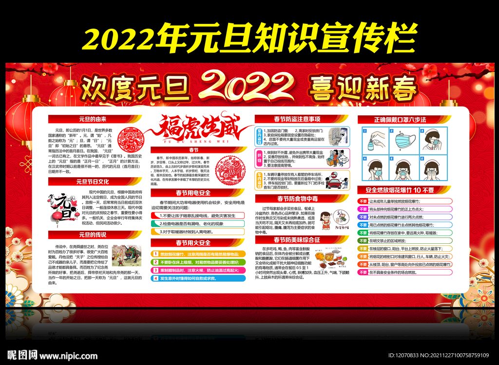 2022年元旦宣传展板