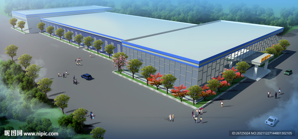 工厂厂房外观设计案例效果图