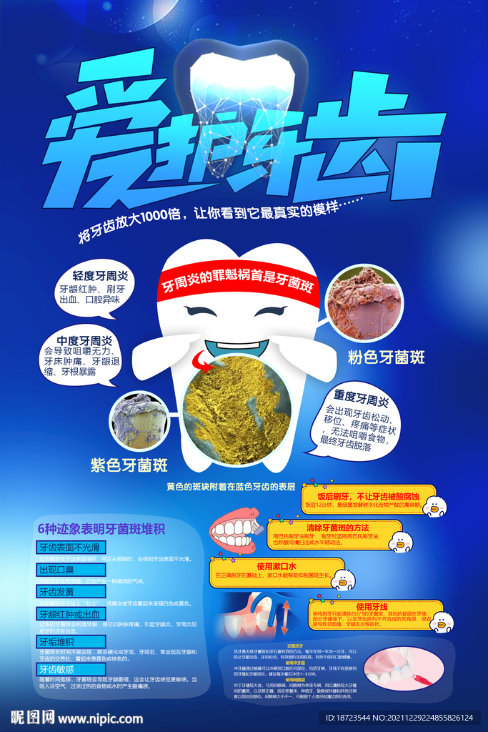 爱护牙齿 牙菌斑