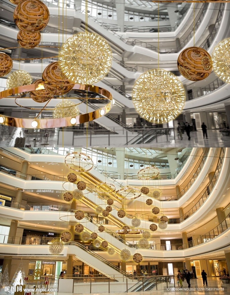 2022虎年商场金色吊饰