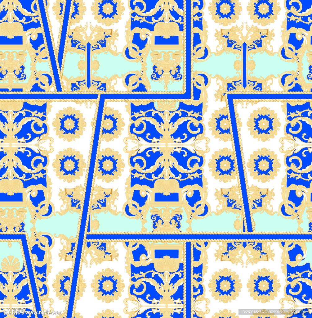 范思哲大牌循环数码印花